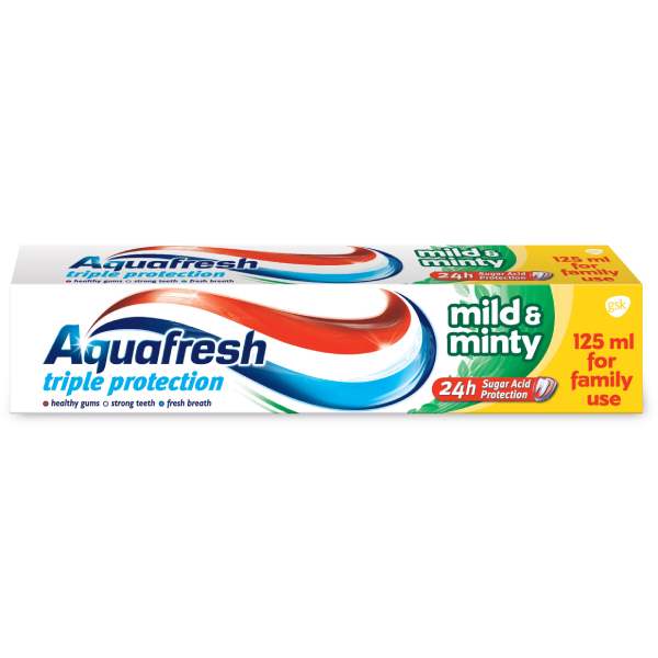 Нов-проект-1-11 Паста за зъби Aquafresh Mild & Minty 125 мл - Image 1