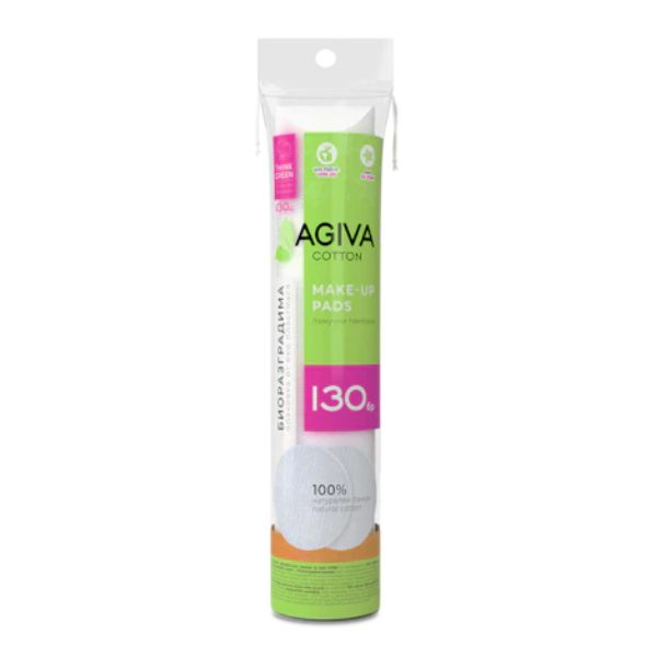 Нов-проект-11-12 Тампони за почистване на грим Agiva Cotton130бр - Image 1