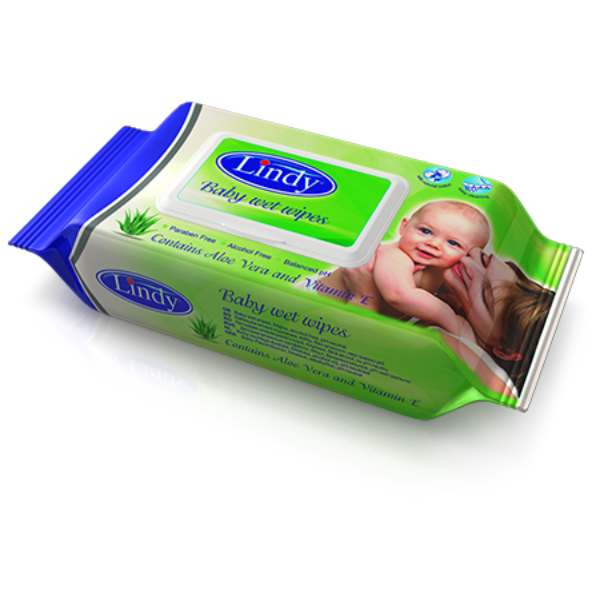 Нов-проект-12-1 Бебешки мокри кърпички Lindy Алое Вера - С капак 64бр - Image 1