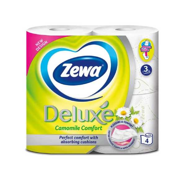 Нов-проект-2-20 Тоалетна хартия Zewa Deluxe Лайка Comfort 4бр - Image 1