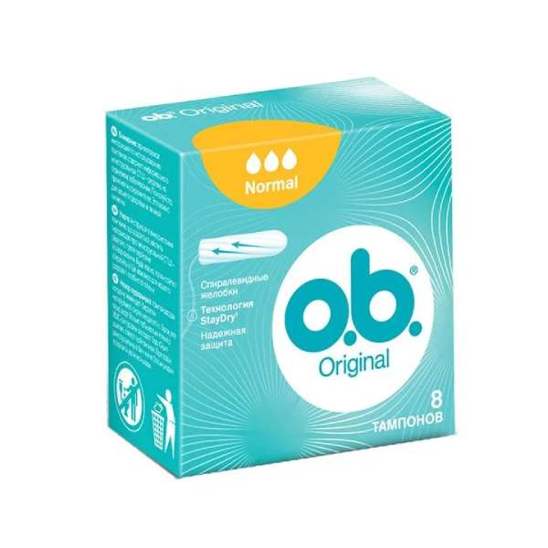 Нов-проект-25 Дамски тампони O.B. Original Normal 8бр - Image 1