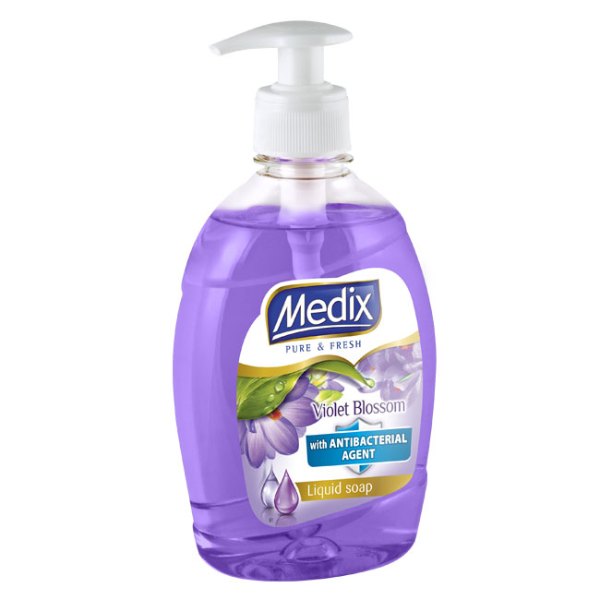 Нов-проект-3-27 Течен сапун Medix Pure & Fresh Violet Blossom + антибактериална съставка - Image 1