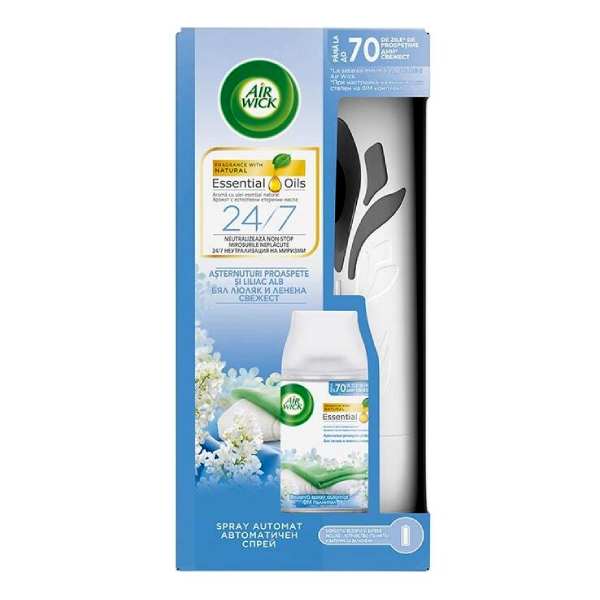 Нов-проект-30-1 Ароматизатор Air Wick Freshmatic Комплект Бял Люляк - Image 1