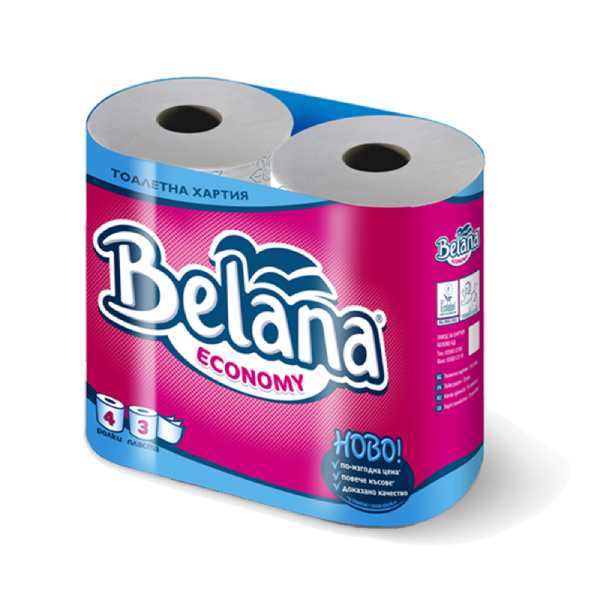 Нов-проект-31 Тоалетна хартия Belana Economy 4бр - Image 1