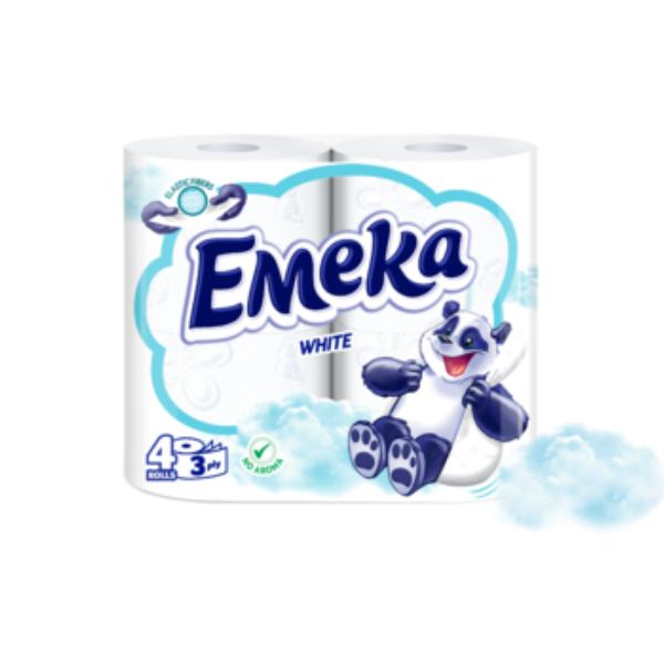 Нов-проект-4-15 Тоалетна хартия Емека White 4бр - Image 1