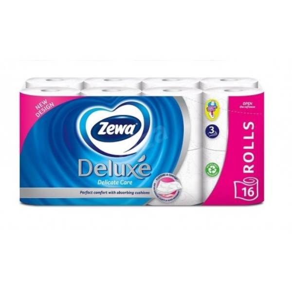 Нов-проект-4-16 Тоалетна хартия Zewa Deluxe Delicate Care 16бр - Image 1